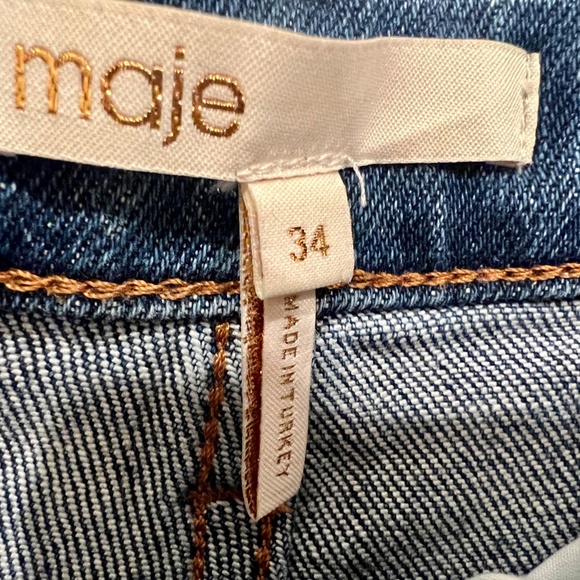 Maje Fringed Denim Shorts Size 34 MSRP $190 - Picture 8 of 8